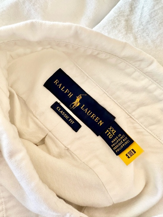 Ralph Lauren White Oxford Button Down Shirt Classic Fit Cotton Minimalist XXL - Picture 6 of 6